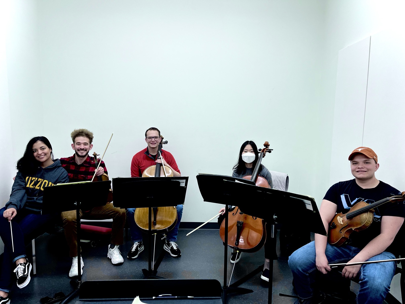 The string quartet rehearsing