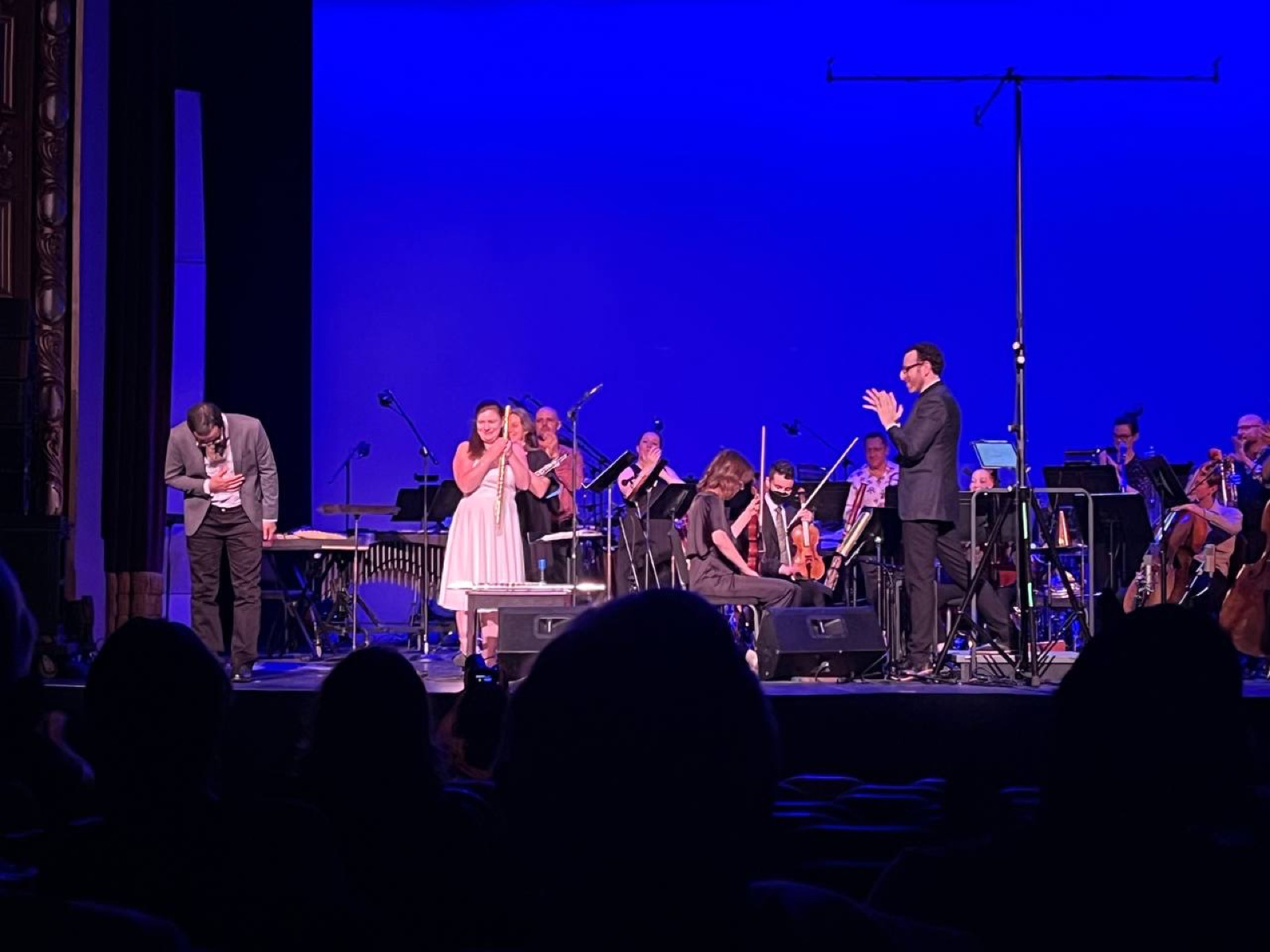 Wide view of the performance from the audience